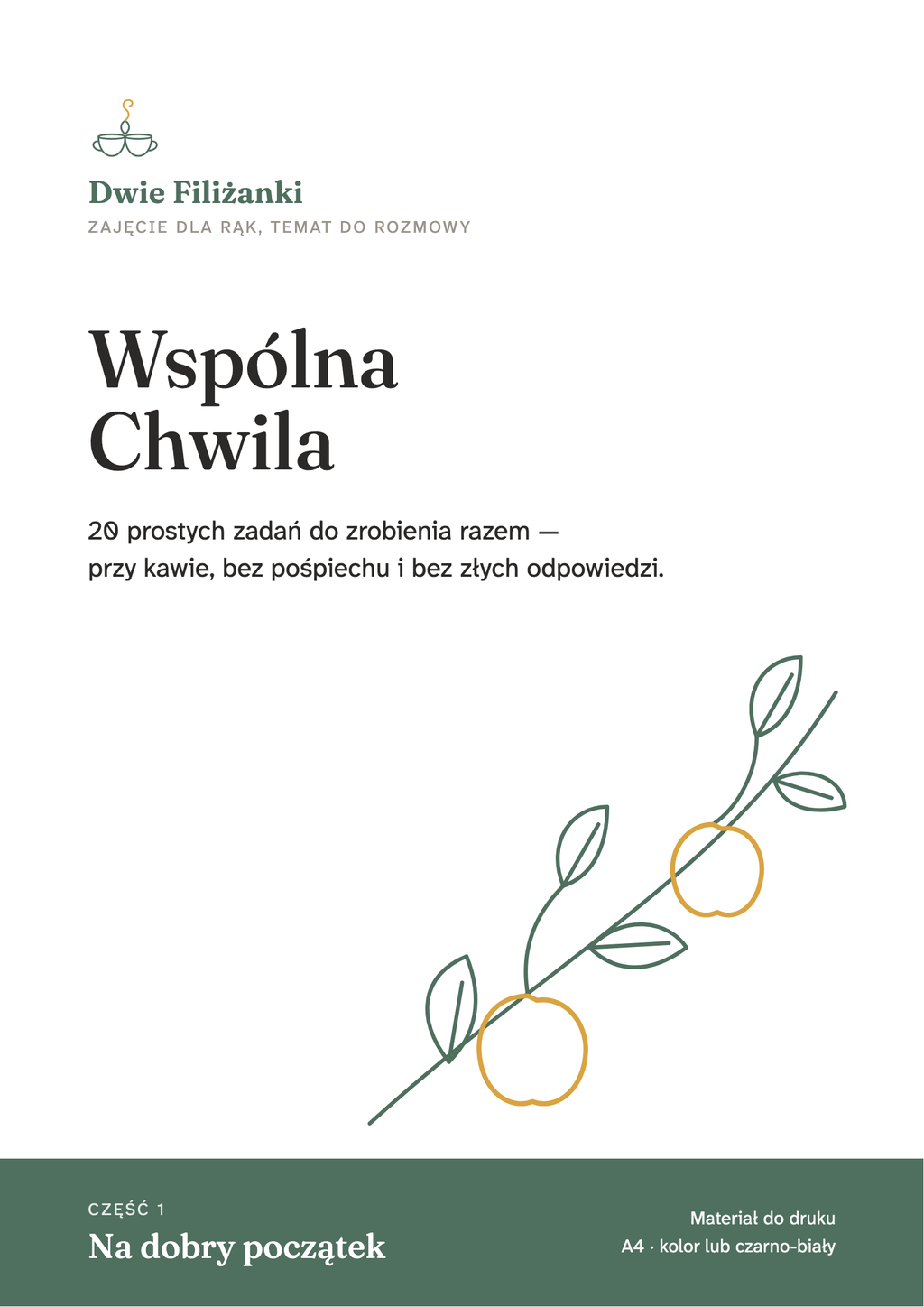 Okładka części 1 Na dobry początek