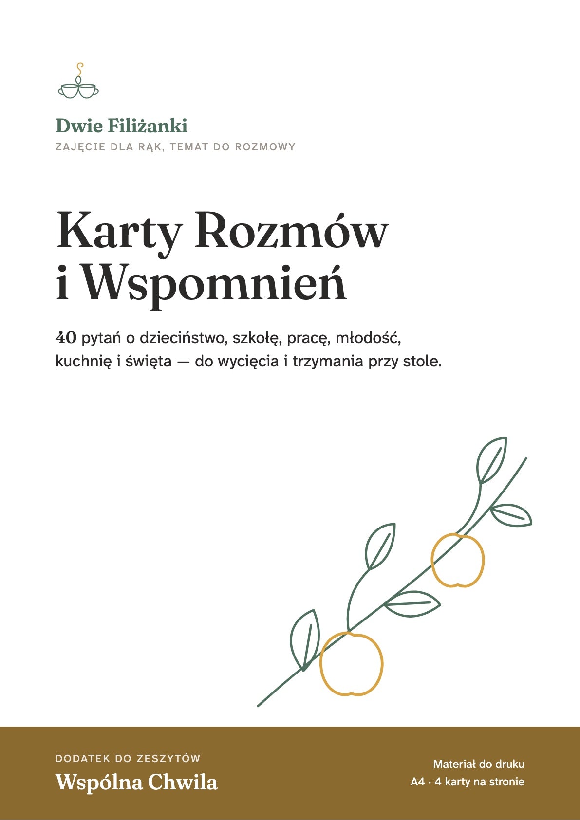 Okładka Karty Rozmów i Wspomnień