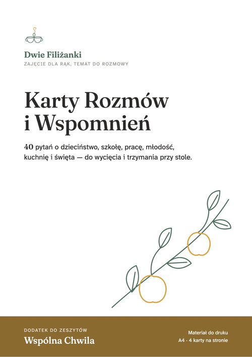 Okładka Karty Rozmów i Wspomnień