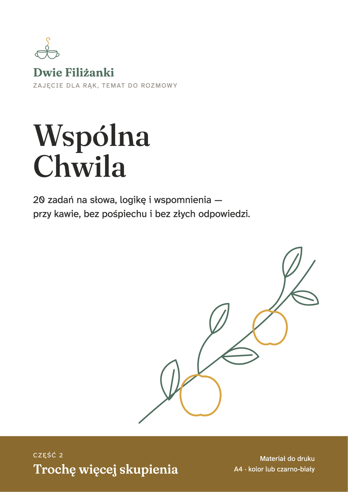 Okładka części 2 Trochę więcej skupienia